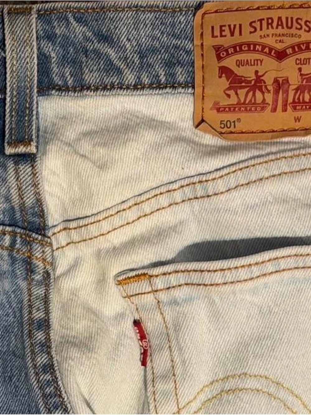Levi's Two-Tone Light & Medium Blue Skinny Jeans - Picture 7 of 7